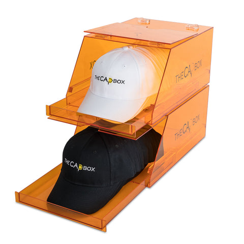 The Orange Glasshouse CapBox Transparent Hat Rack Stackable Baseball Cap Storage