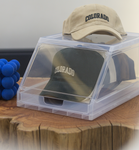 (2 Pack) The CapBox 2 Plastic Hat Cap Rack Organizer Demo Version this item will be sold for a limited time only Baseball Cap Storage