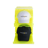 (Out of Stock) The Neon Yellow Glasshouse CapBox Transparent Hat Rack Stackable Baseball Cap Storage