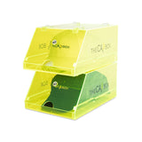 (Out of Stock) The Neon Yellow Glasshouse CapBox Transparent Hat Rack Stackable Baseball Cap Storage