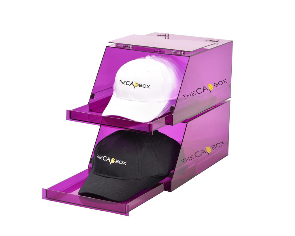 (Out Of Stock )The Clear Glasshouse CapBox Hat Rack Stackable Baseball ...